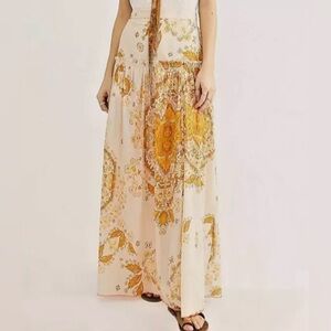 Free People floral Boho Farrah Maxi Skirt size 10